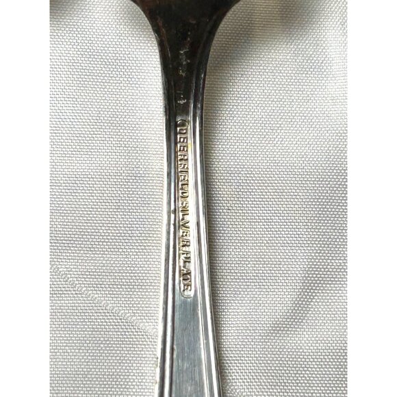Vintage Deerfield Silver Plate Dinner Forks Set of 8 –1940s Art Deco Beaded Edge - Picture 6 of 10